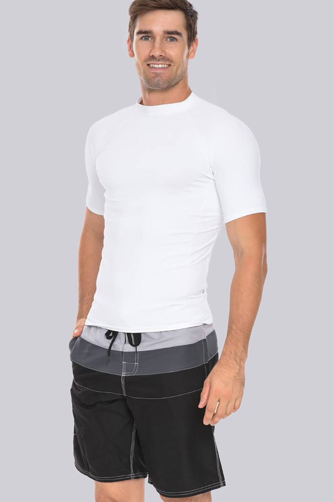 Mens Short Sleeve Rash Guard